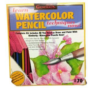 General's Learn Watercolor Pencil Techniques Now! Kit #70